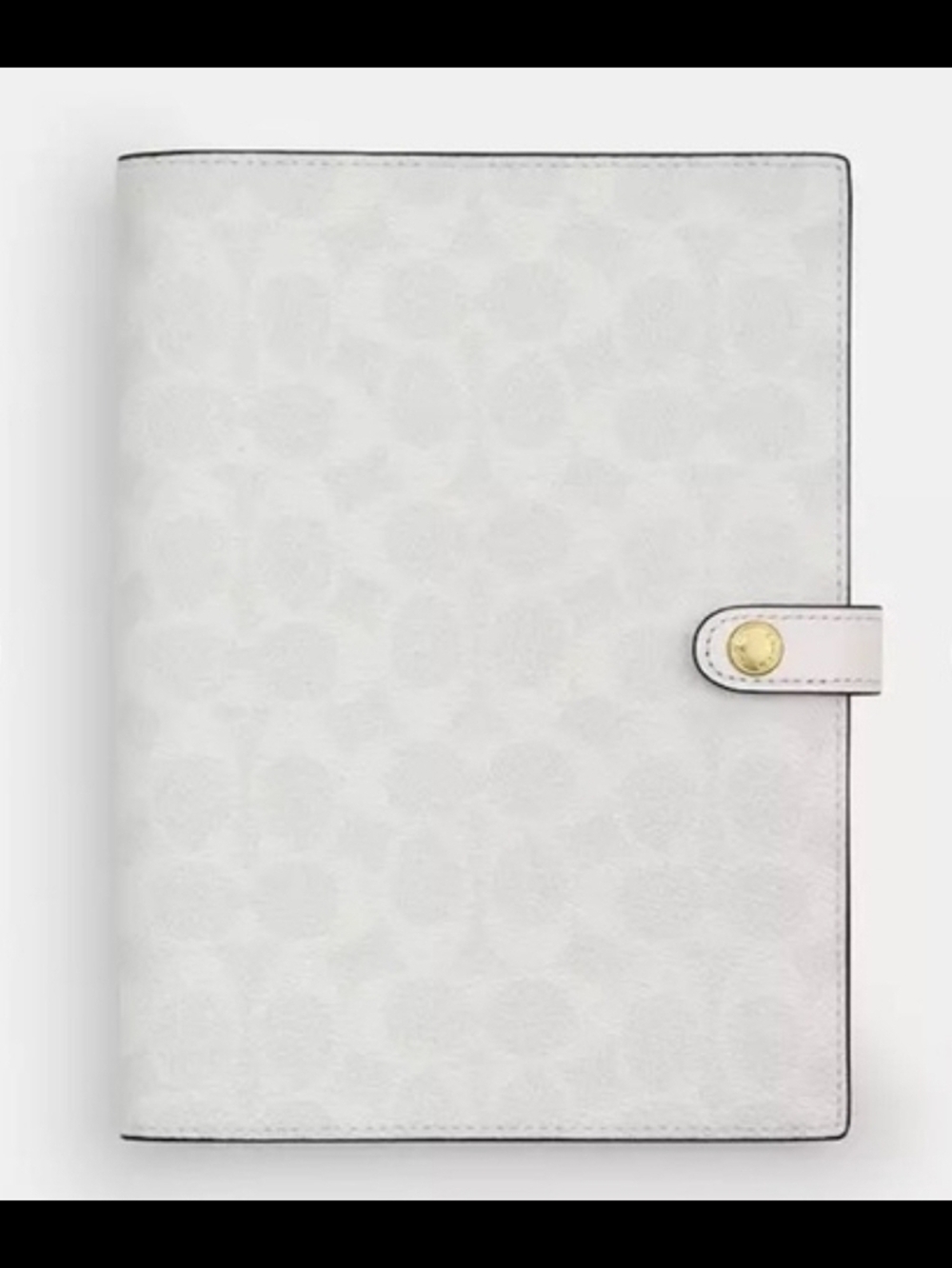 Coach White Signature Embossed Leather Agenda - NWT